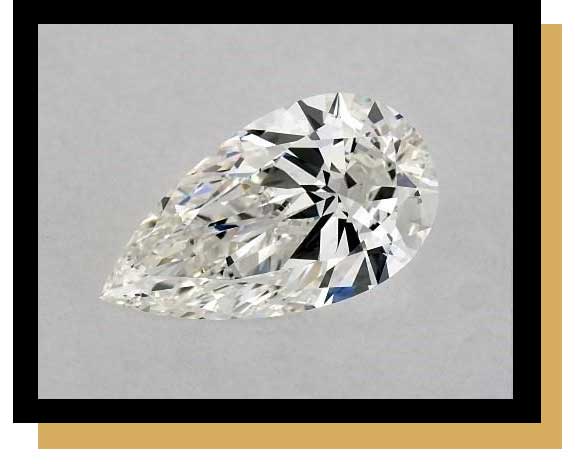 h colour pear shaped diamond