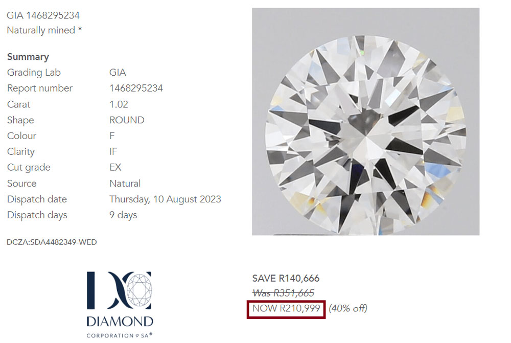 IF diamond clarity example