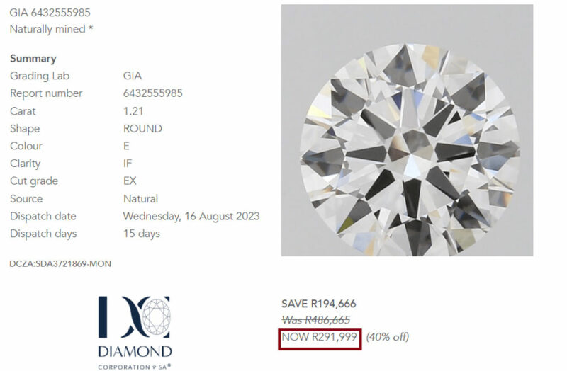 high quality diamond south africa