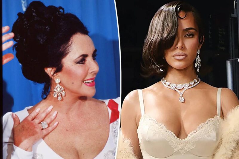 Kim Kardashian Wears Elizabeth Taylor’s Diamond Earrings at Balenciaga Couture Show kim